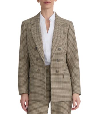 Jones New York женская миниатюрная куртка с двойным бортком и мелким клетчатым рисунком