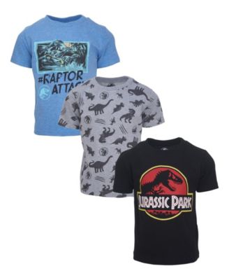 Набор из 3 футболок с коротким рукавом Jurassic Park T-Rex для мальчиков, 2T - 20
