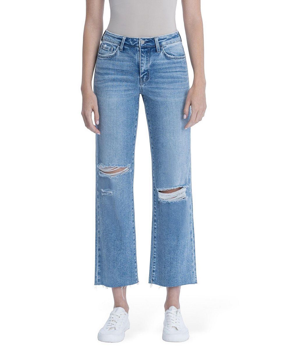 Женские джинсы Flying Monkey High Rise Raw Hem Crop Slim Wide Leg