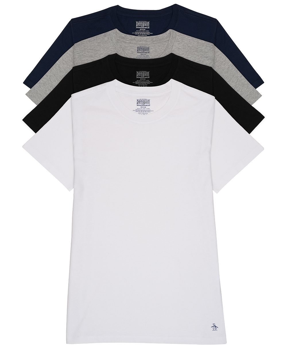 Original Penguin Мужские хлопковые футболки с круглым вырезом, упаковка 4 шт