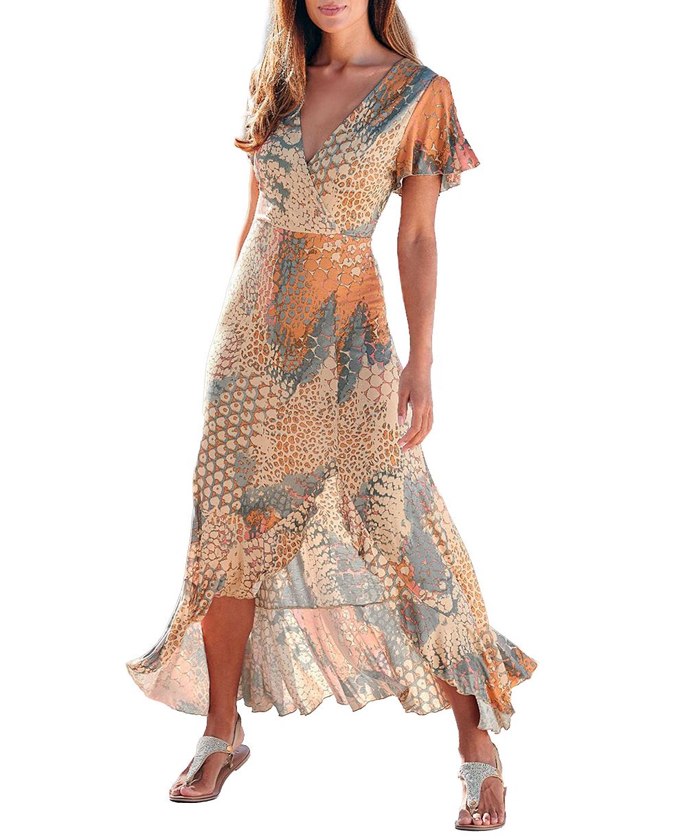Женское платье LASCANA Printed Side Slit Maxi