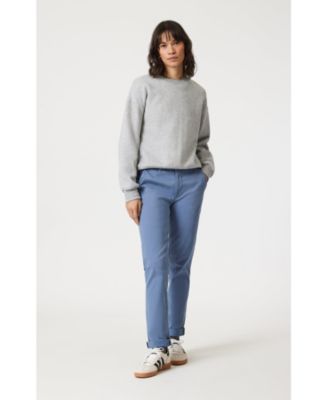Mavi Jeans Women's Kathleen Mid Rise Boyfriend In Chino Riviera Casual Twill