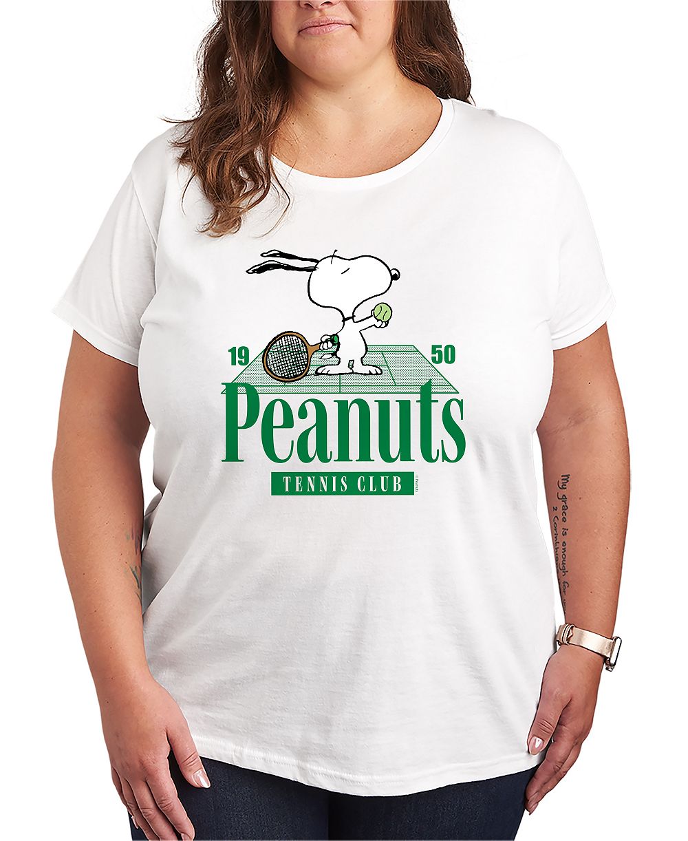Hybrid Apparel Plus Size Peanuts Snoopy Tennis Club Graphic T-Shirt