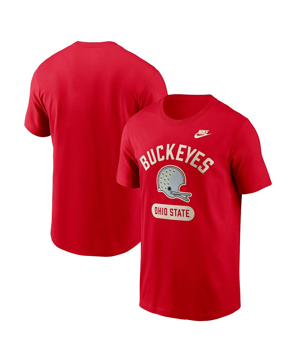 Мужская футболка Nike Scarlet Ohio State Buckeyes Legacy Arch Helmet