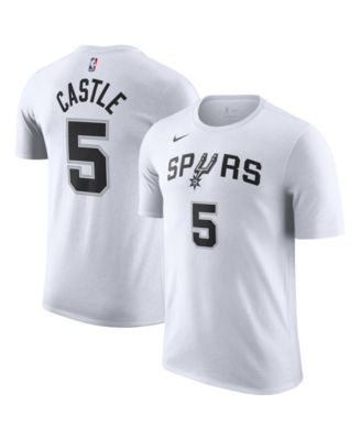 Nike Men's and Women's Stephon Castle White San Antonio Spurs Name & Number T-Shirt