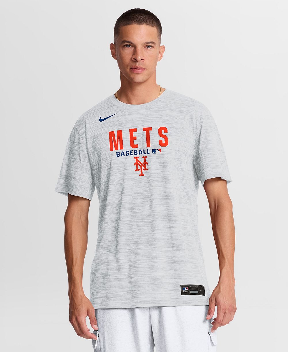 Мужская футболка Nike White New York Mets Authentic Collection Velocity Dri-FIT