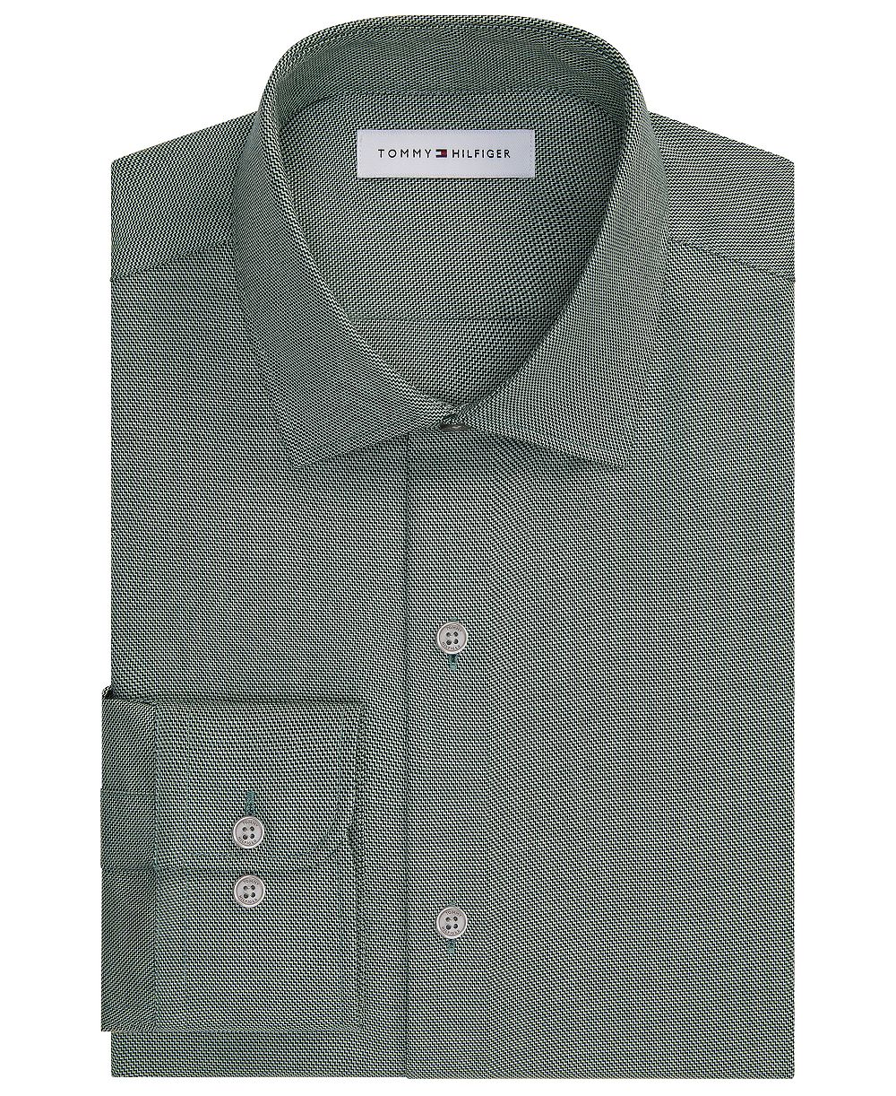 Tommy Hilfiger Men's Flex Stretch Classic-Fit Spread-Collar Dress Shirt