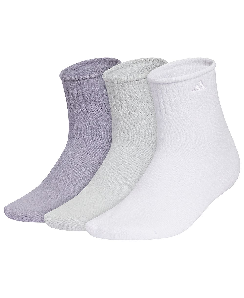 adidas Women's Cushioned Comfort 3.0 Quarter Socks, 3-Pack