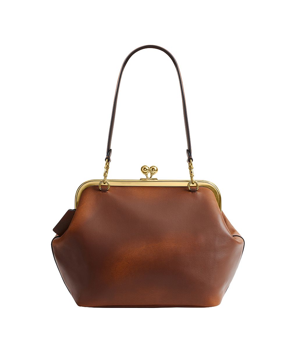 COACH Kisslock Medium Loved Leather Frame Bag 27
