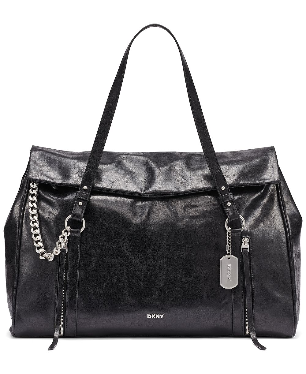 DKNY Skye Large Snap Closure Satchel Handbag