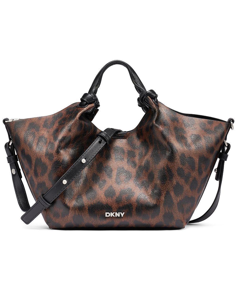 DKNY Paula Faux Suede Magnetic Snap Tab Large Tote Handbag