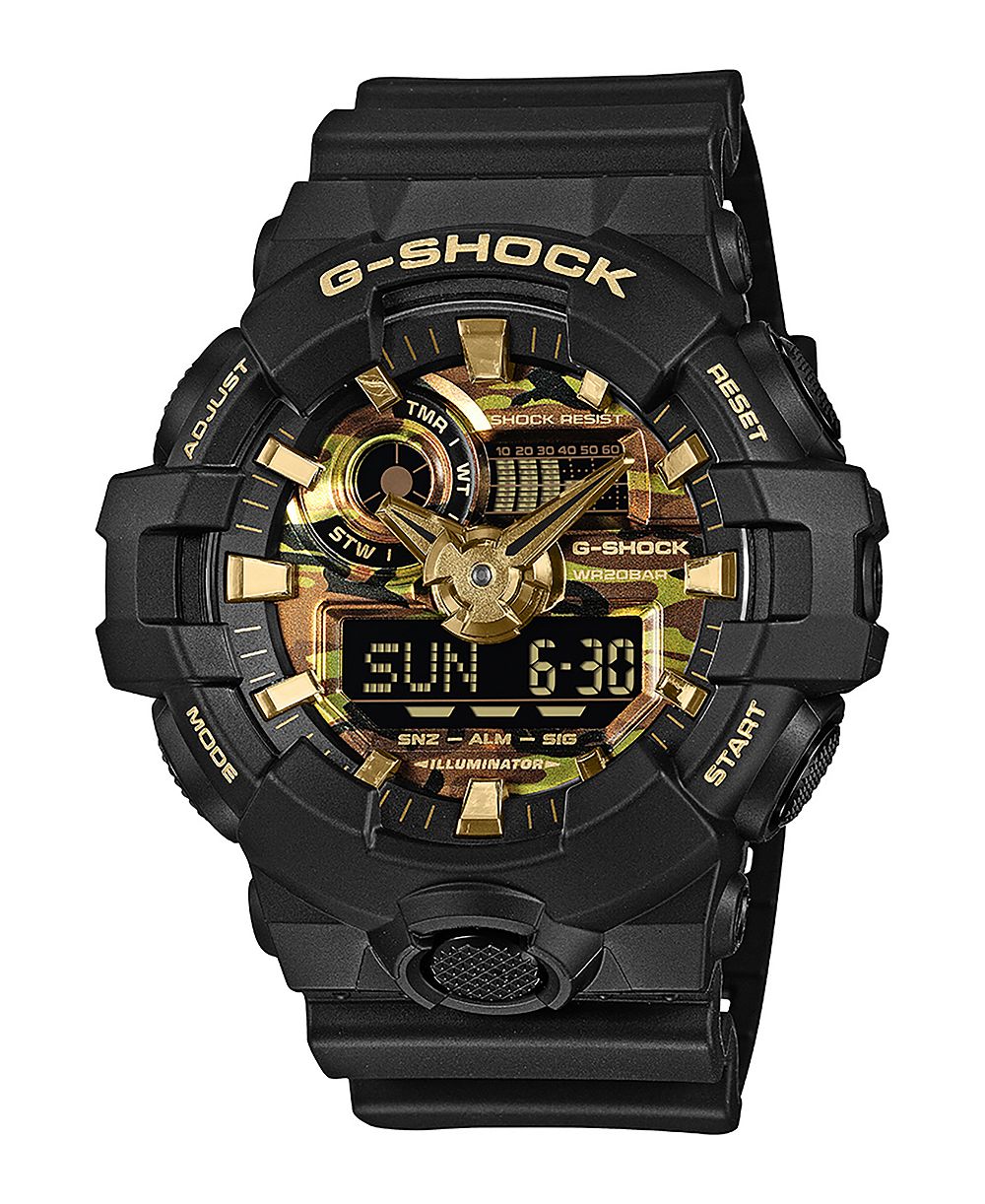 Часы G-Shock Men's Black Resin Analog-Digital 53.4mm