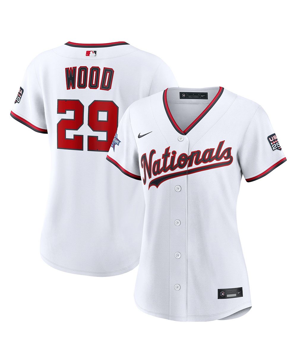 Nike Женская 2026 All-Star Game Washington Nationals James Wood White Replica Jersey