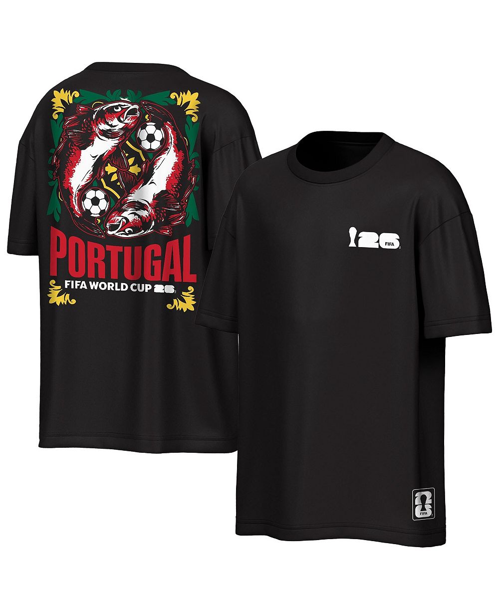Outerstuff Men's Black Portugal FIFA World Cup 2026 Rally Oversized T-Shirt