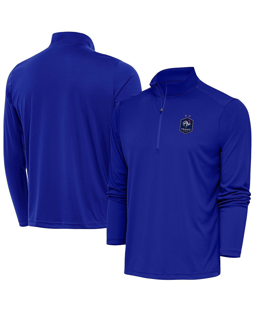 Antigua Men's Royal France National Team Statement Quarter-Zip Pullover