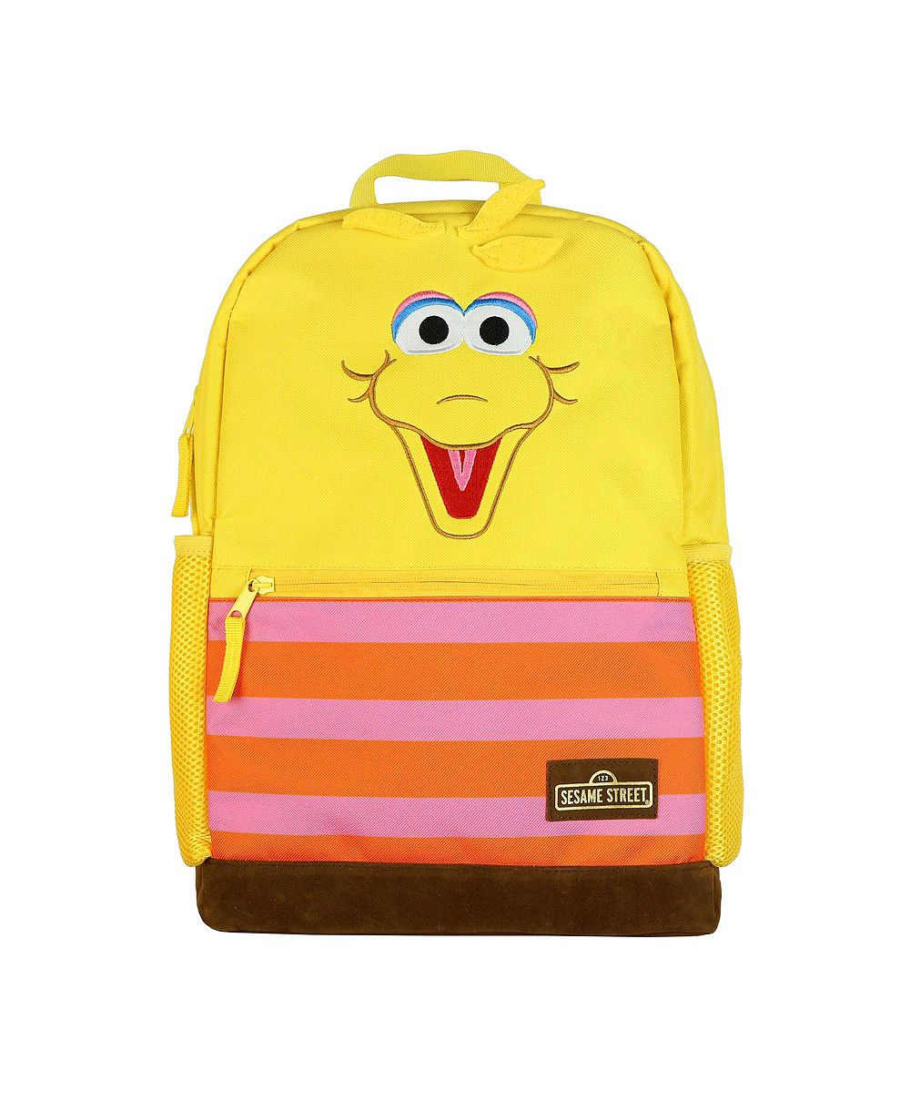 Sesame Street Backpack 16 Inch Big Bird Character Bookbag with Adjustable Straps