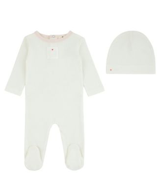 NoggiWear Детский комплект Teddy Patch Footie и шапочка для девочек