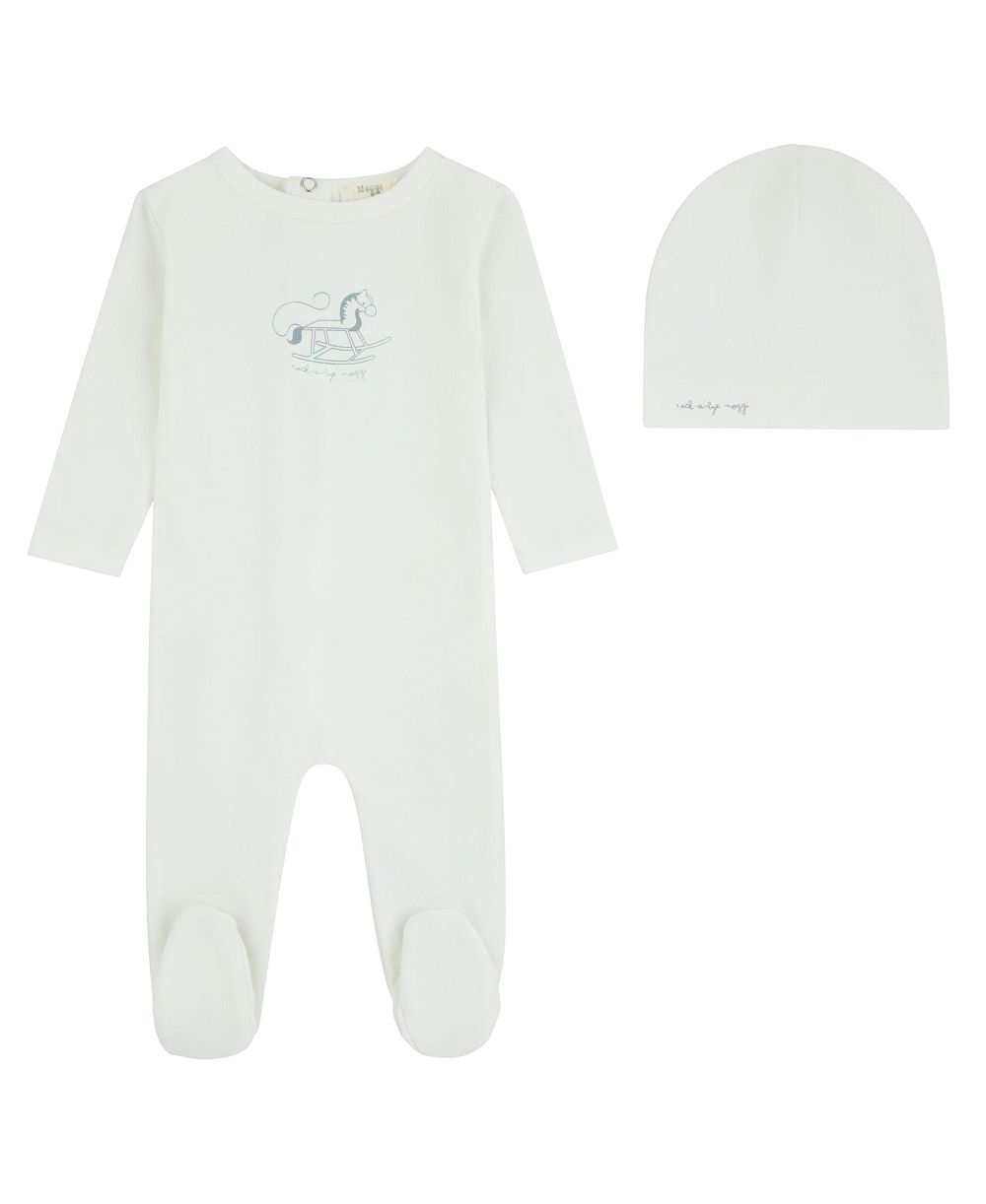 Комплект NoggiWear Baby Boys (1M to 9M) Rocking Horse Footie и шапочка