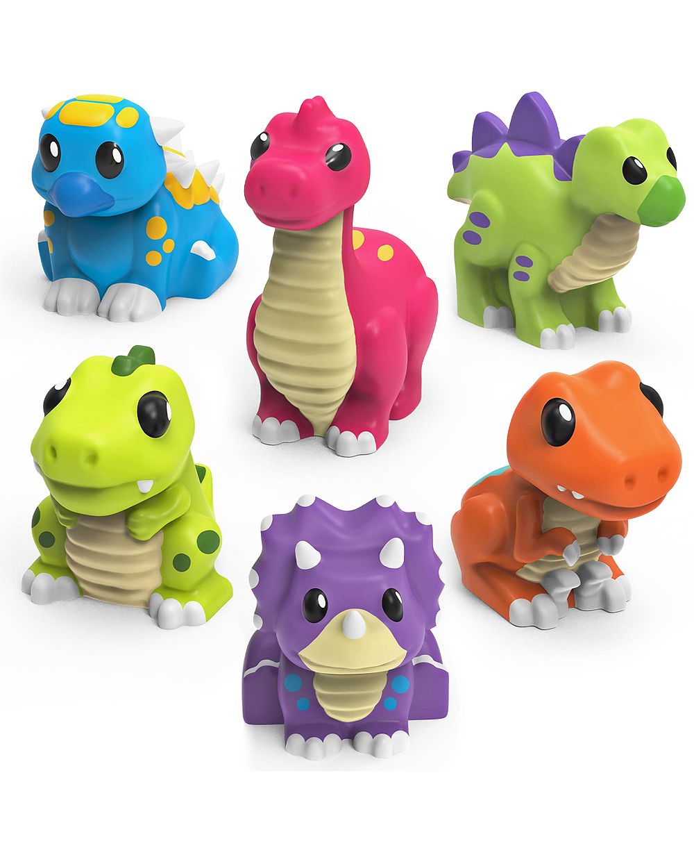 Игрушки GNUADZ 6 Pack Dinosaur Mold Free Bath, герметичные, без отверстий, мягкие сжимаемые, плавающие, для бассейна