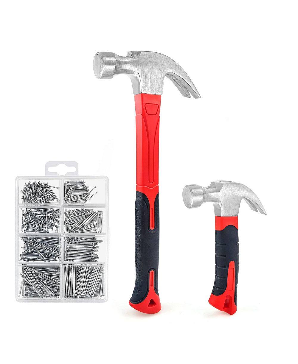 XDOVET Hammer Set Claw Starter Fiberglass Soft Handle 2pc