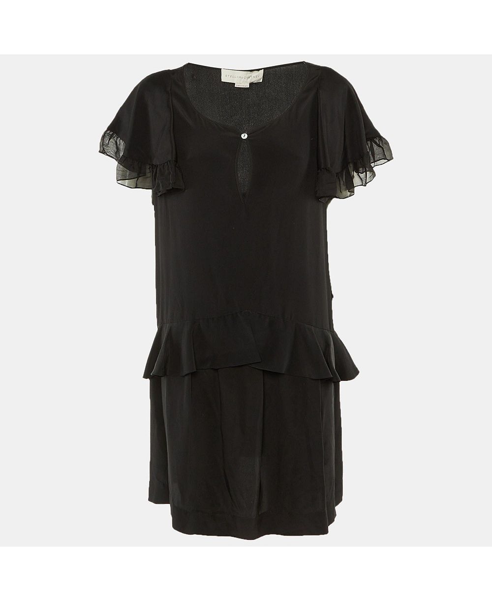 Женское мини-платье Stella Mccartney Silk Frill Detail Pre-Owned