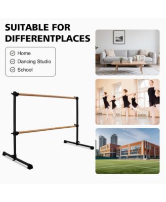 ZENY Solid Wood Ballet Barre With Adjustable Range For Dance Practice
