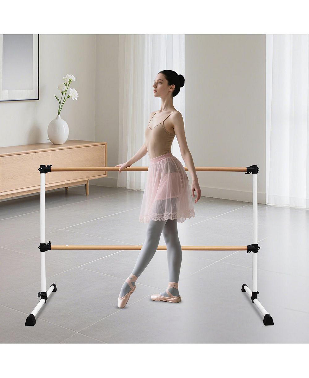 ZENY Solid Wood Ballet Barre With Adjustable Range For Dance Practice