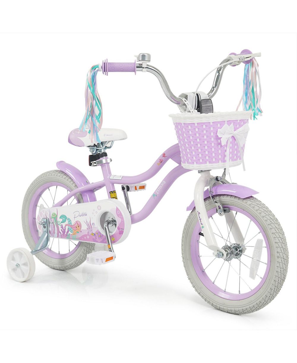 Велосипед Slickblue Adjustable Mermaid-Inspired Princess 14"