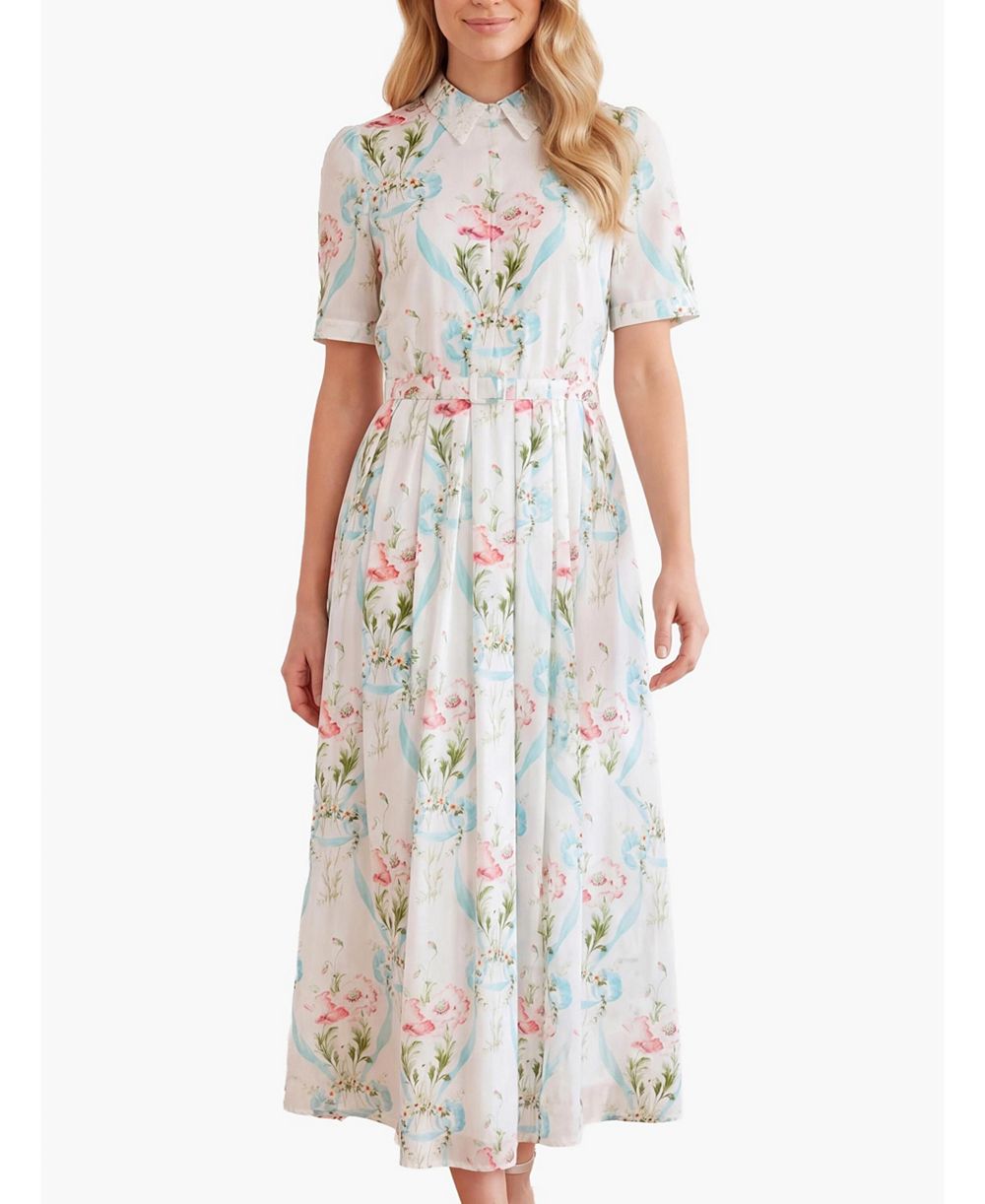 Женское хлопковое платье Needle & Thread Floral Ribbon Short Sleeve