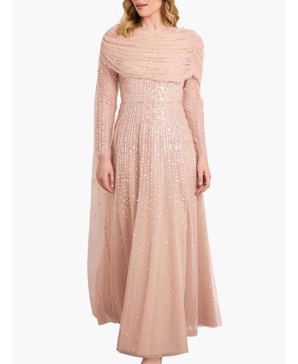 Needle & Thread Женское вечернее платье Moonlight Sequin Draped с длинным рукавом