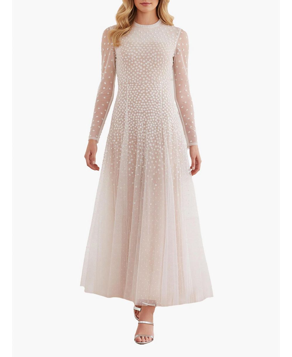 Женское вечернее платье Needle & Thread Sequin Cascade Round Neck Gown