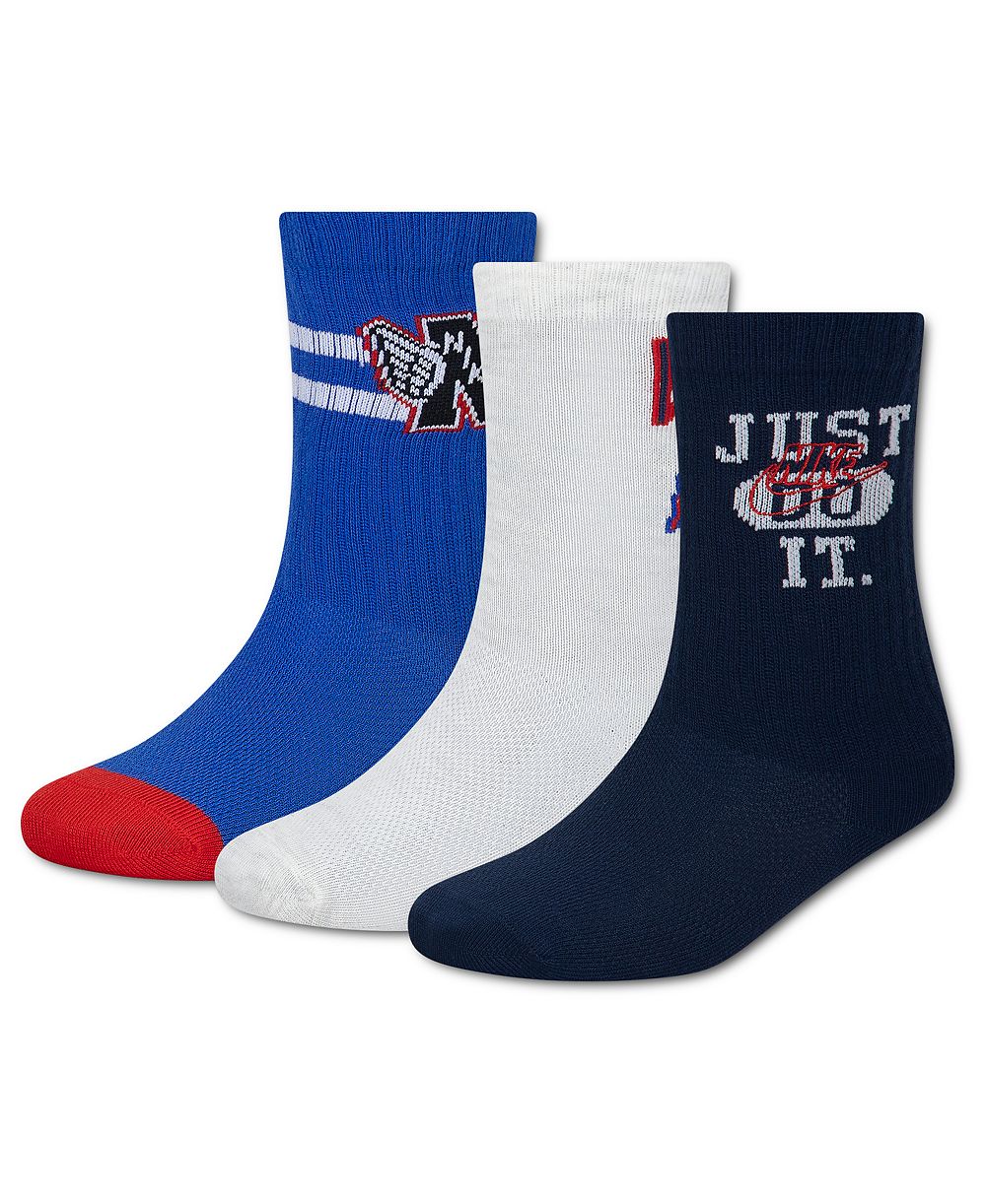 Nike Boys' 7-11 Multisport Crew Socks, 3-Pack