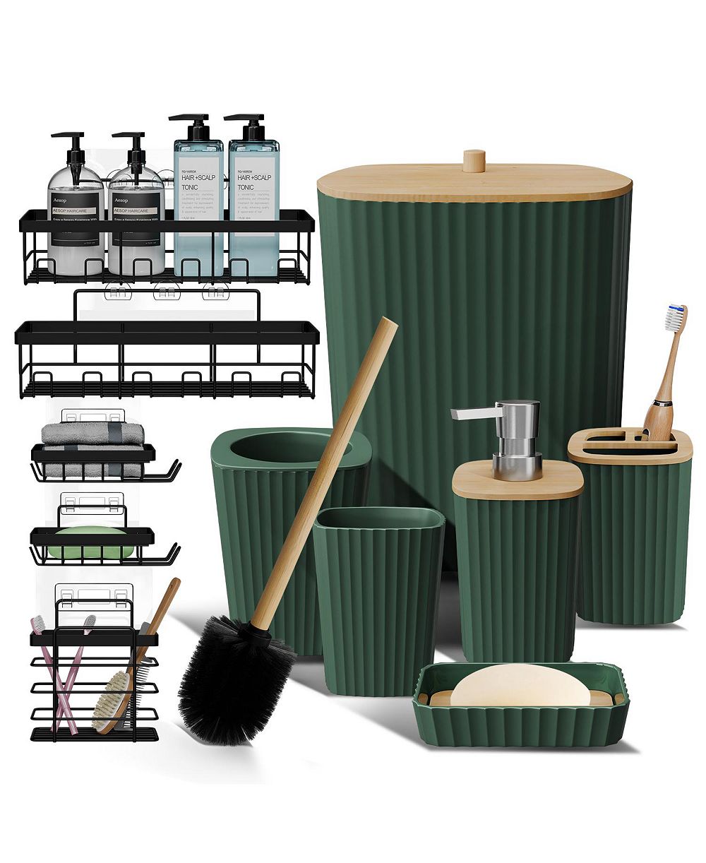 Набор декора для ванной комнаты Clara Clark Modern Complete Bathroom Decor and Shower Caddy Set
