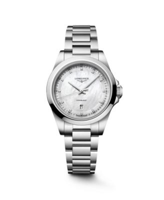 Longines Women's Conquest Silver Stainless Steel Strap Watch 30mm