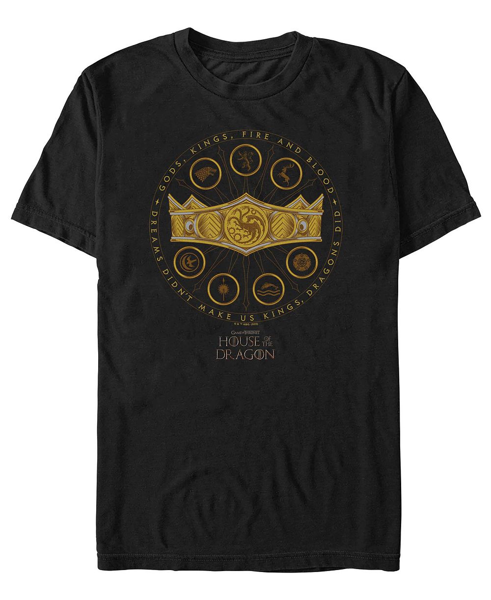 Fifth Sun Men's House of the Dragon Crown Stamp Graphic Short-Sleeve T-Shirt