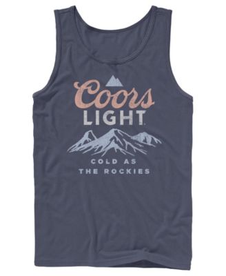 Fifth Sun Men's Coors Light Cold as the Rockies Mountain Logo Graphic Tank Top