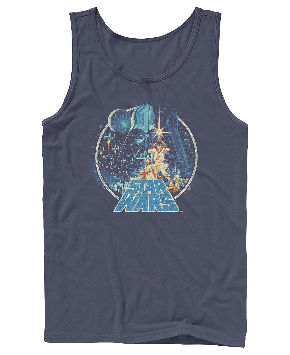 Fifth Sun Men's Star Wars Death Star Battle Vintage Graphic Tank Top