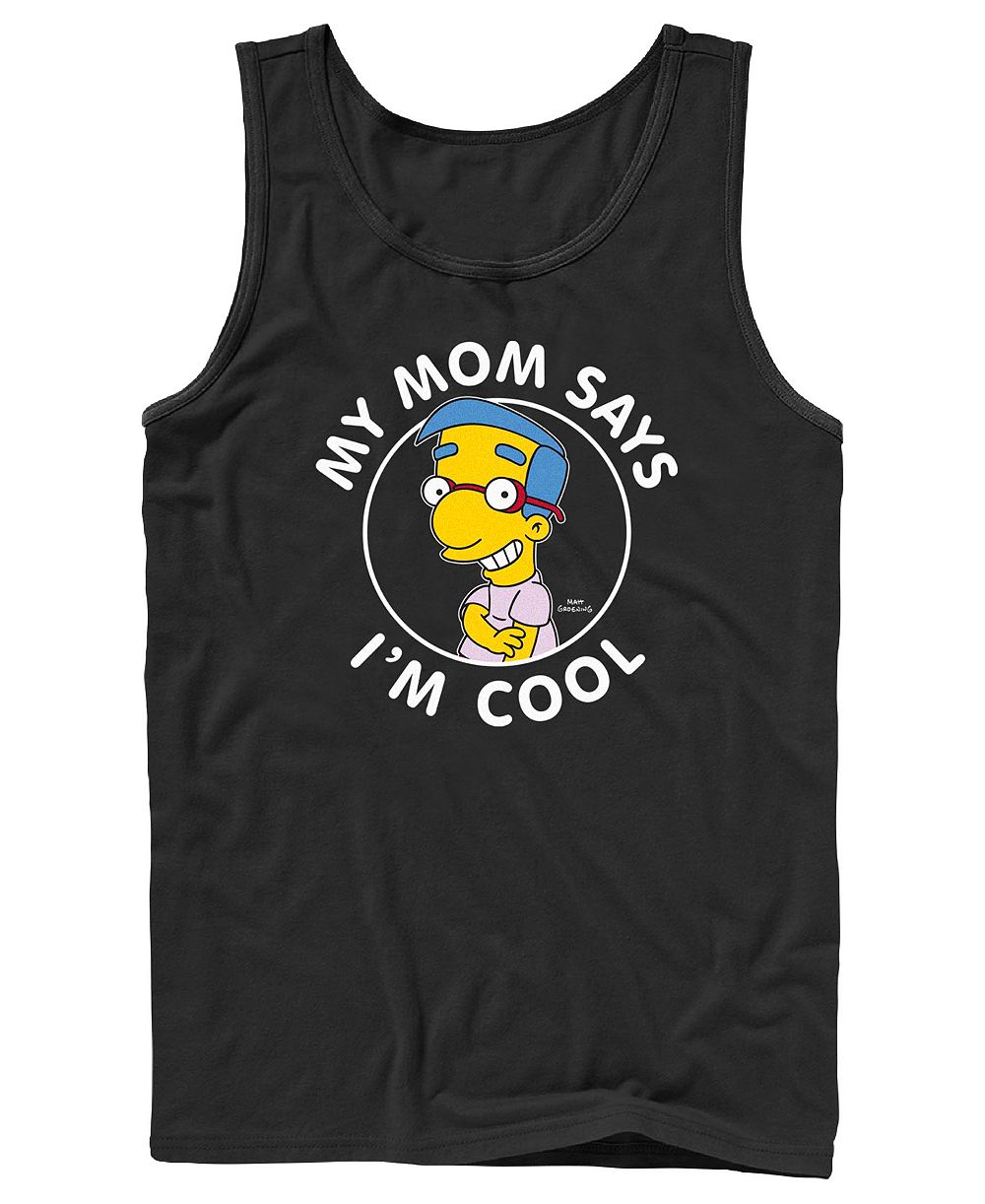 Мужская майка Fifth Sun The Simpsons Milhouse My Mom Says I'm Cool с графическим принтом