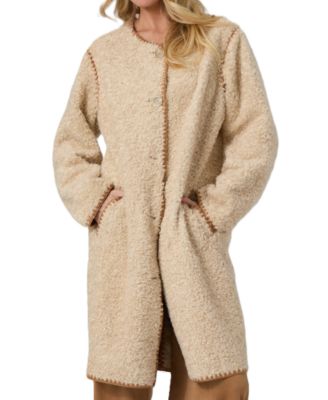 Женское пальто GUESS Mia средней длины с подкладкой из искусственного меха