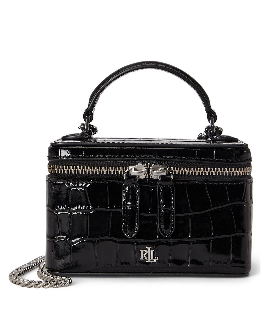 Мини-сумка Lauren Ralph Lauren Hallee с тиснением под крокодила