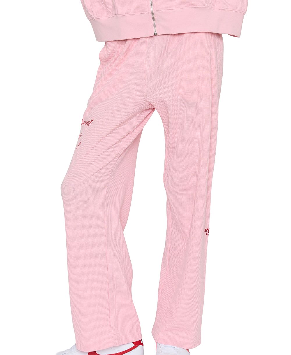 Mayfair Juniors' Life Is Sweet Pull-On Graphic Wide-Leg Sweatpants