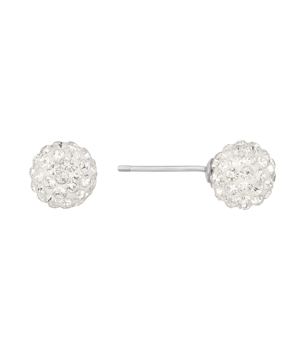 Серьги-гвоздики с кристаллами 8mm
