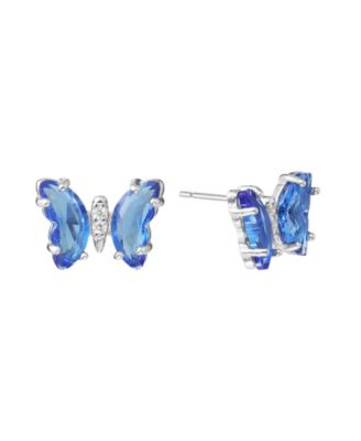 Серьги Macy's Crystal Butterfly с кубическим цирконием