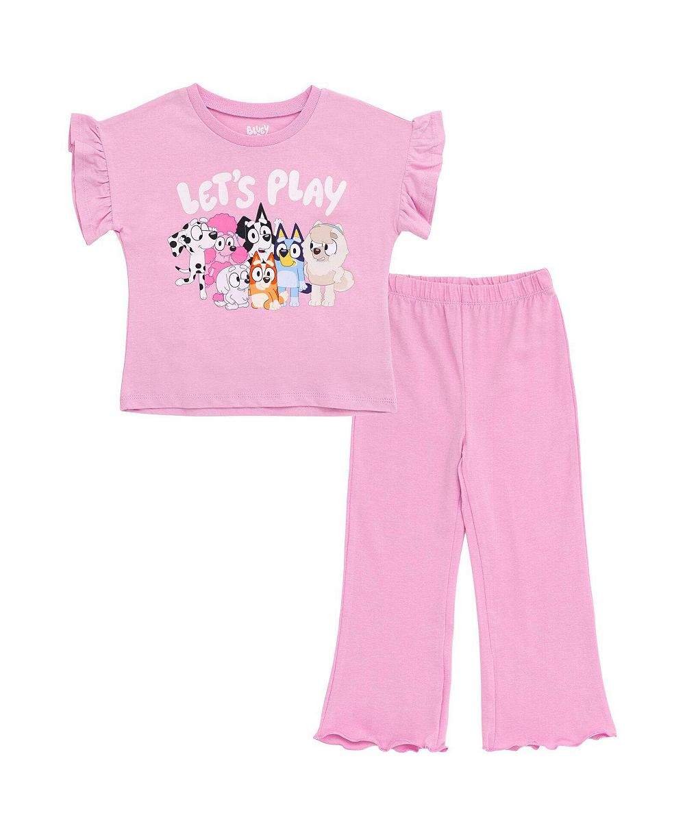 Bluey комплект из футболки и расклешенных брюк Toddler Girls (2T-4T)