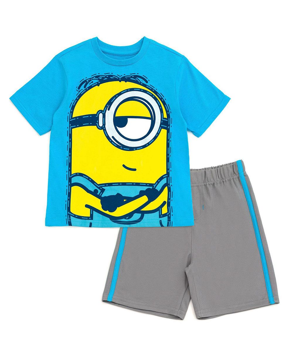Детский спортивный набор Minions для мальчиков (2T-4T), футболка и шорты, 2 предмета