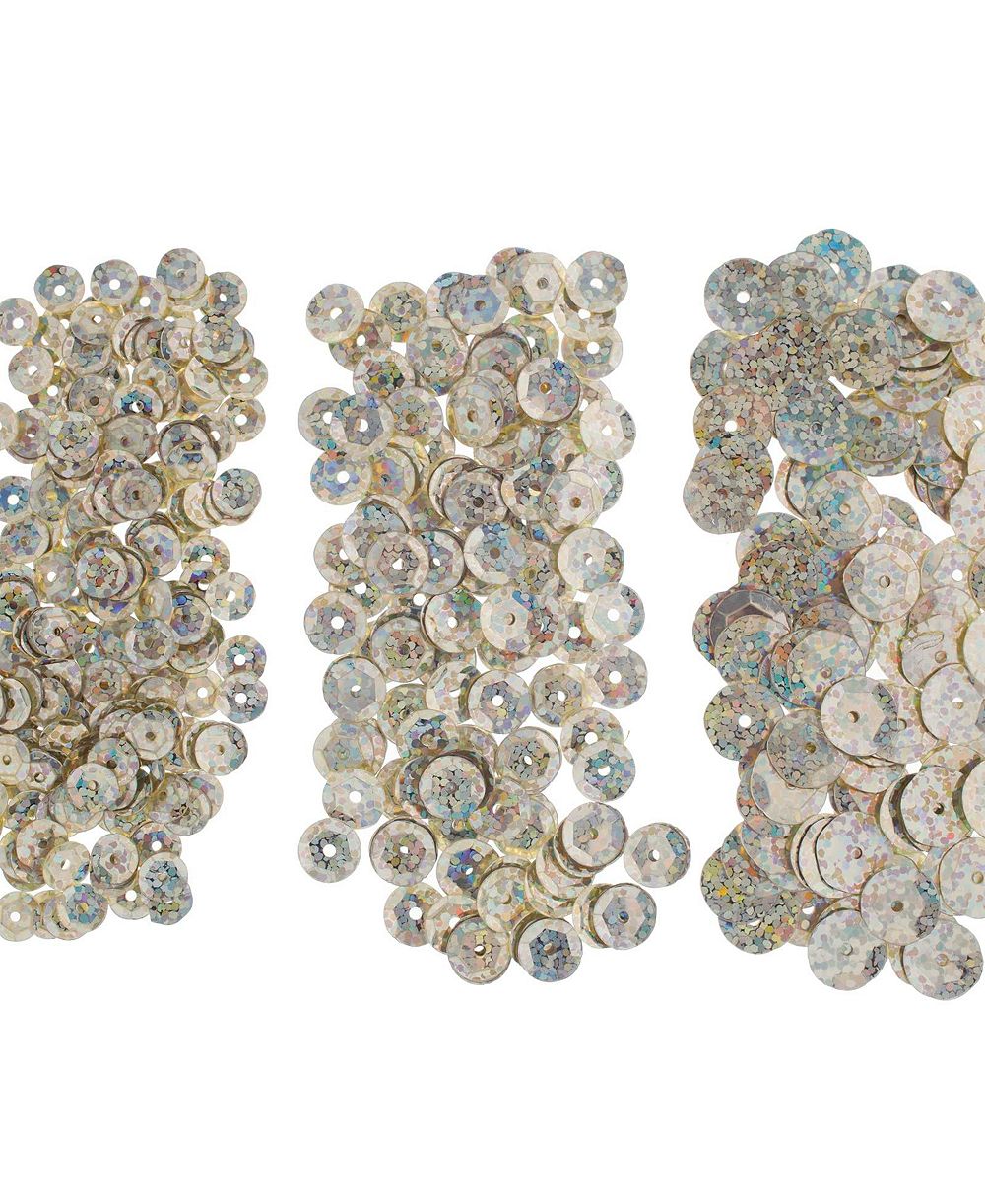 John Bead 700ct 6/8/10mm Round Plastic Assorted Sequins Hologram Craft Supplies