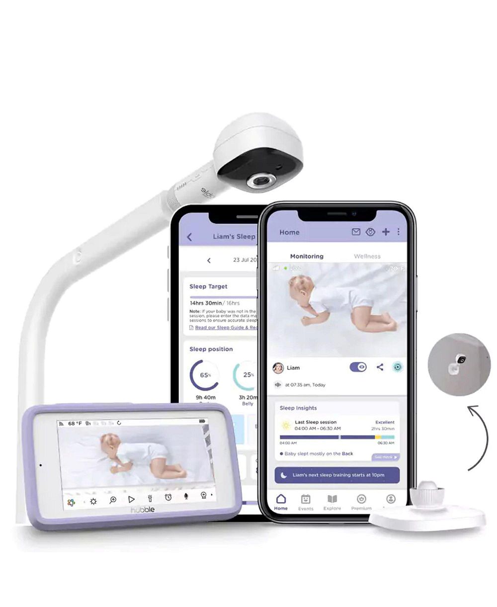 Hubble Connected SkyVision AI with Adjustable Crib Mount