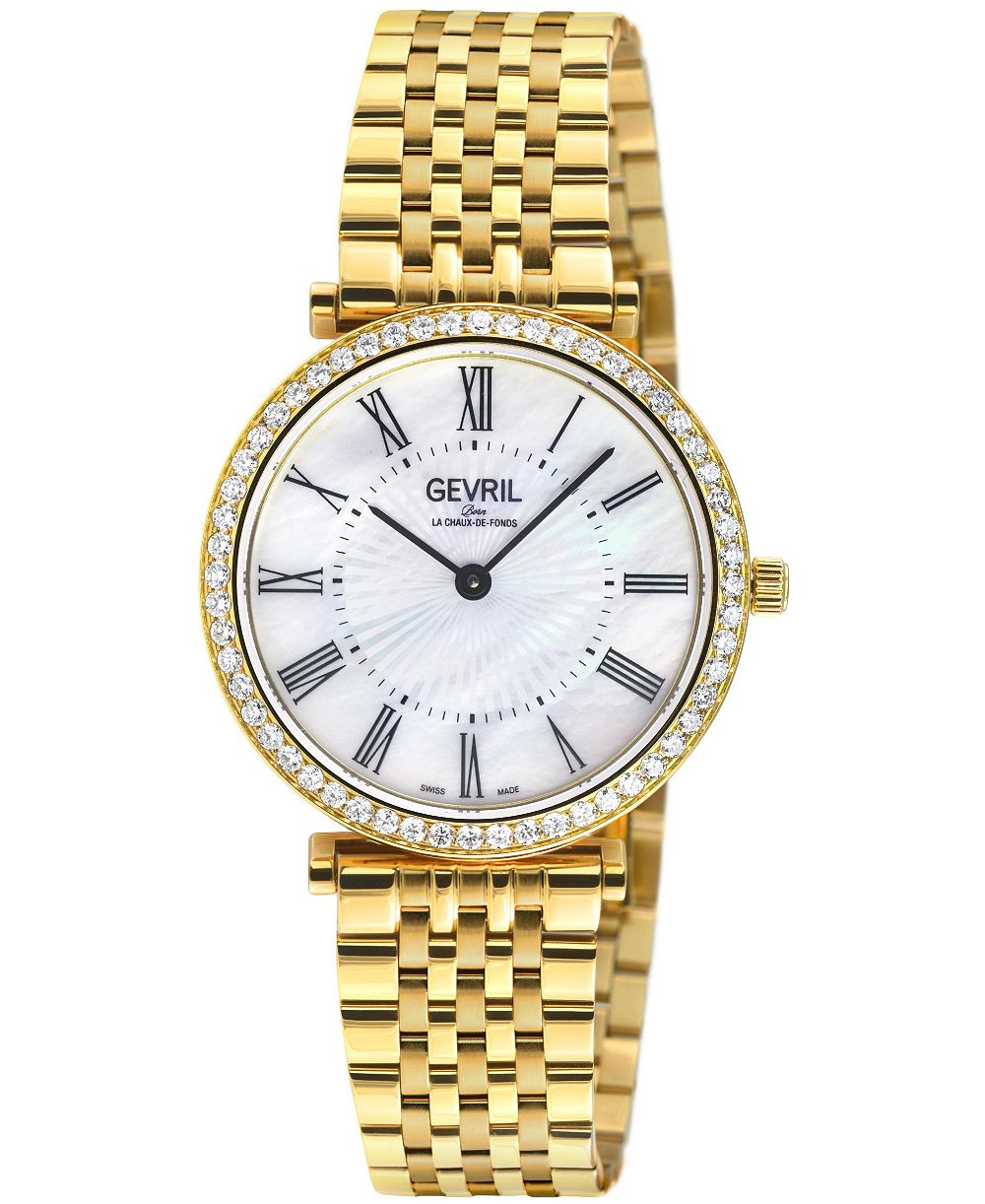 Gevril Women's Atelier 57 Swiss Quartz Diamond IP Stainless Steel Bracelet Watch