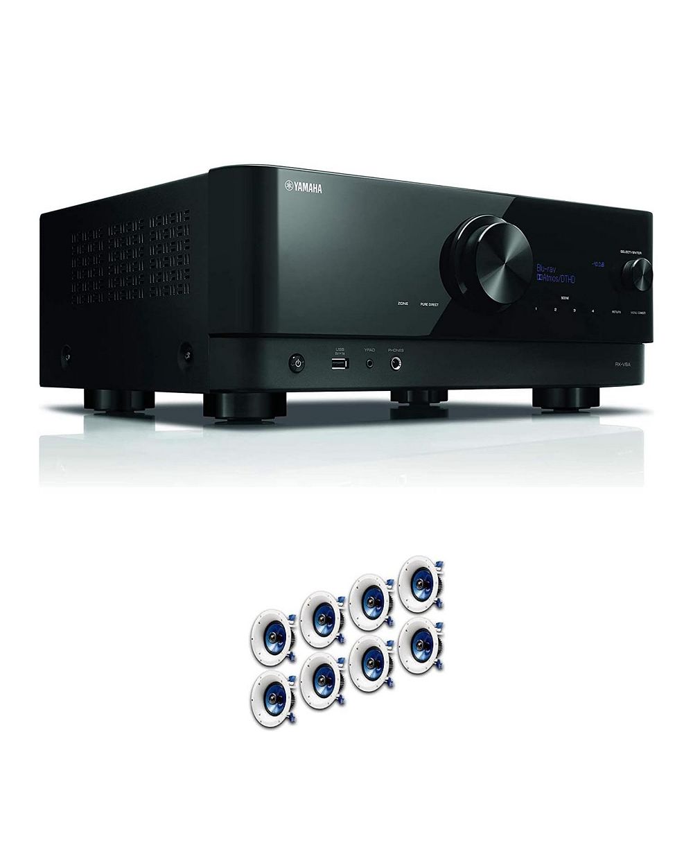 Yamaha RX-V6A 7.2-Channel AV Receiver with 8 Ceiling Speakers