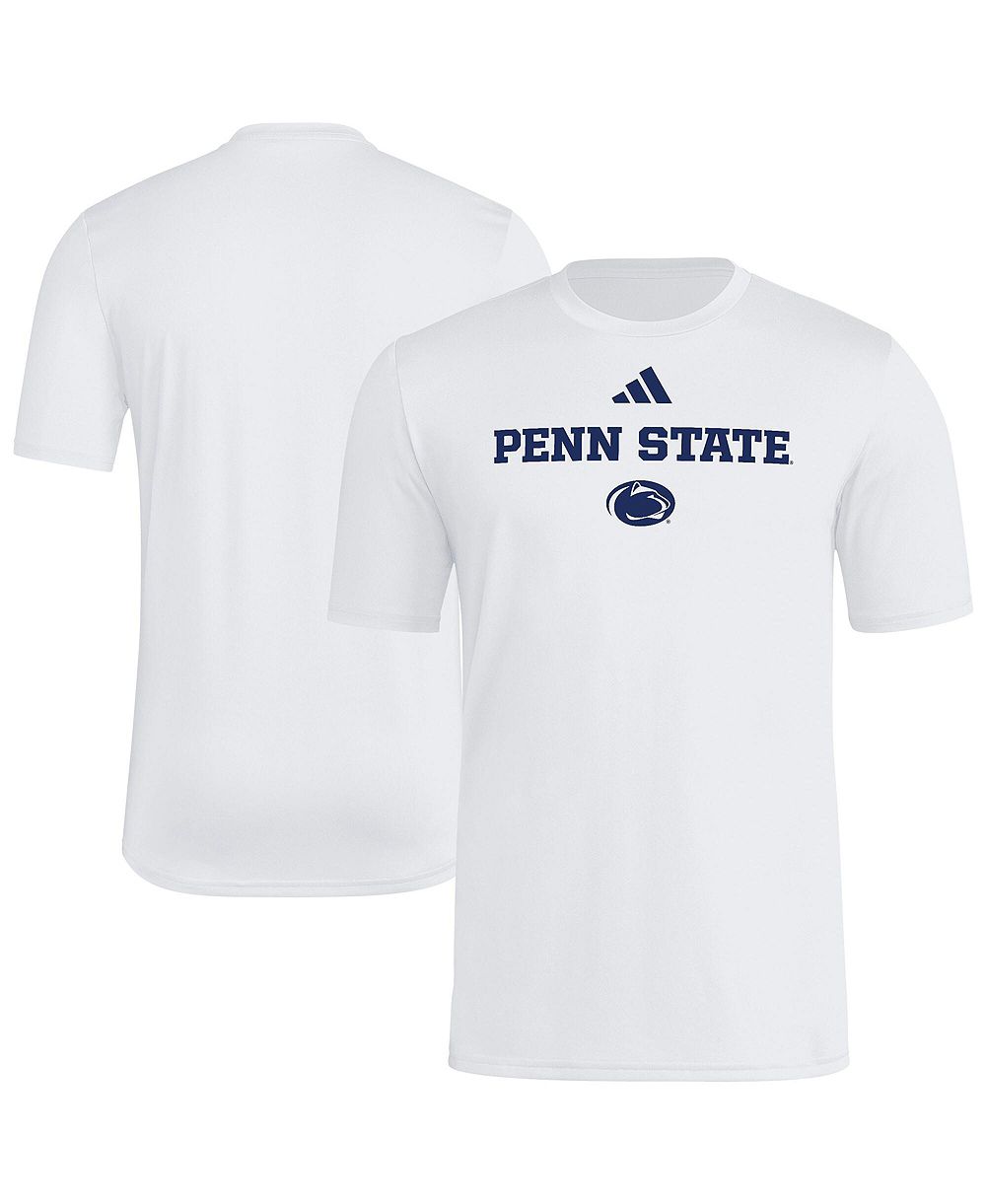 Adidas Men's White Penn State Nittany Lions Wordmark Polyester T-Shirt
